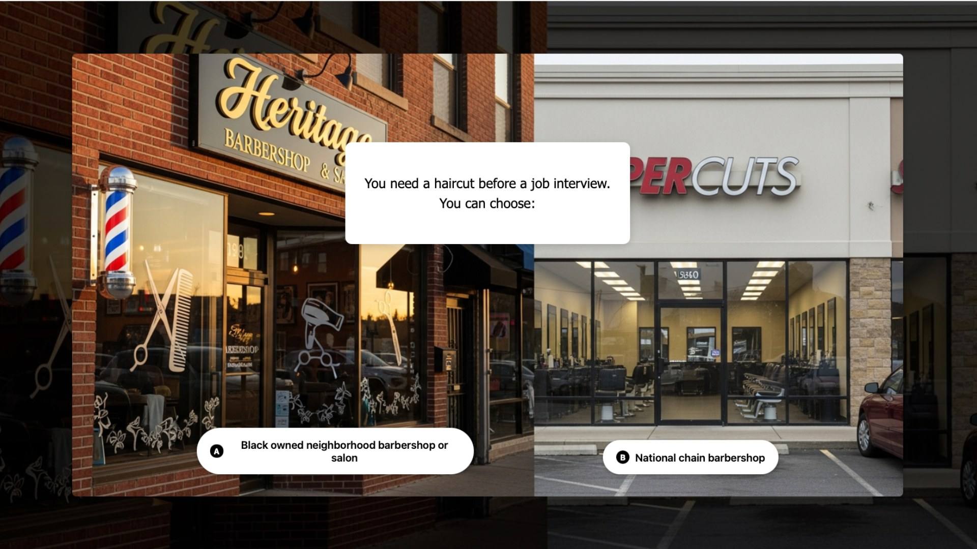 Barbershop Scenario course screenshot
