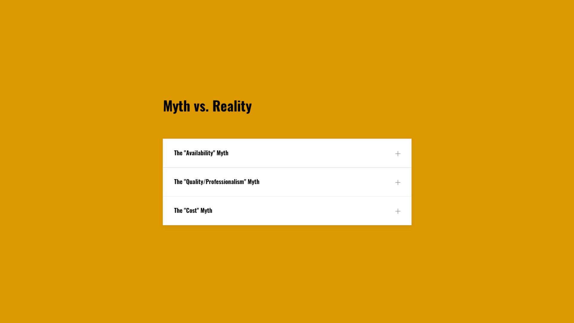 Myth vs. Reality course screenshot